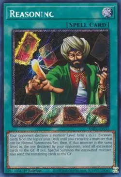 Yugioh! Reasoning - RA01-EN052 - Platinum Secret Rare - 1st Edition Near Mint, E - Image 1