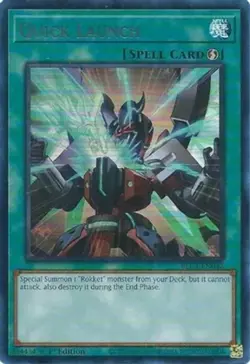 Yugioh! Quick Launch (Silver) - BLC1-EN042 - Ultra Rare - 1st Edition Near Mint, - Image 1