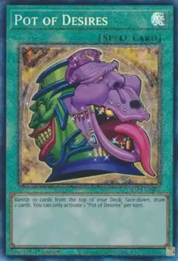 Yugioh! Pot of Desires - RA01-EN056 - Prismatic Collector's Rare - 1st Edition N - Image 1