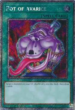 Yugioh! Pot of Avarice - RA03-EN160 - Platinum Secret Rare - 1st Edition Near Mi - Image 1
