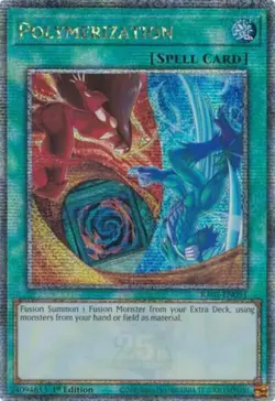 Yugioh! Polymerization (B) (HERO Art) - RA03-EN051 - Quarter Century Secret Rare - Image 1