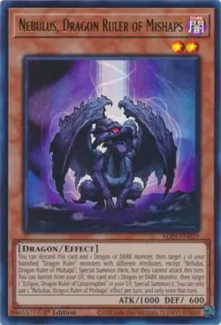 Yugioh! Nebulus, Dragon Ruler of Mishaps - ALIN-EN019 - Ultra Rare - 1st Edition - Image 1