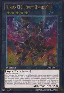 Yugioh! Number C101: Silent Honor DARK - LVAL-EN046 - Ultimate Rare - 1st Editio - Image 1
