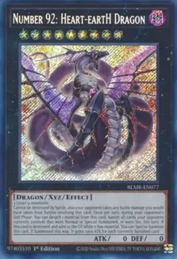 Yugioh! Number 92: Heart-eartH Dragon - BLMR-EN077 - Secret Rare - 1st Edition N - Image 1