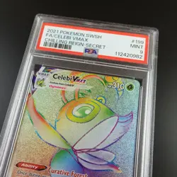 PSA 9 Celebi Vmax 199/198 Chilling Reign Rainbow Rare Holo Pokemon Card - Image 2