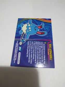 AZUMARILL #184 - BLUE LOGO - NON-HOLO - JOHTO TOPPS POKEMON CARD - NM 2001 - Image 2
