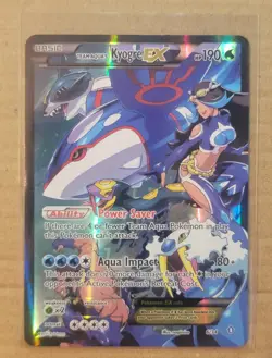 Aqua Team Kyogre EX Full Art Holo Rare Double Crisis 6/34 Pokemon Chase Card TCG - Image 1