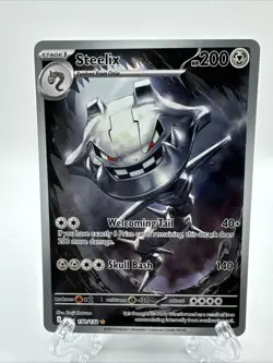 Pokemon Card Steel ox Illustration Rare 150/132 Mega Evolution Stamped - Image 1