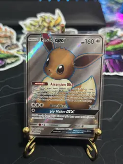 Pokemon Eevee GX TCG Full Art Holo Rare Black Star Promo Card SM242 - Image 1