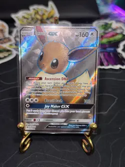 Pokemon Eevee GX TCG Full Art Holo Rare Black Star Promo Card SM242 - Image 3