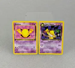 2 Pokemon Cards Non-Holo Dark Hypno & 1st Edition Team Rocket Drowzee English - Image 1