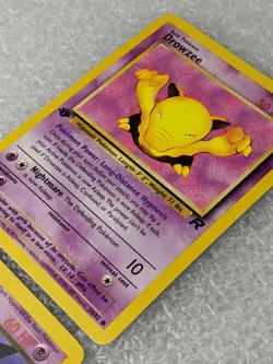 2 Pokemon Cards Non-Holo Dark Hypno & 1st Edition Team Rocket Drowzee English - Image 4