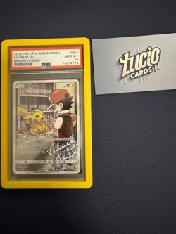 Pikachu Full Art 054/049 Sun & Moon 2019 Card Veronica Taylor Signed PSA 10 - Image 1