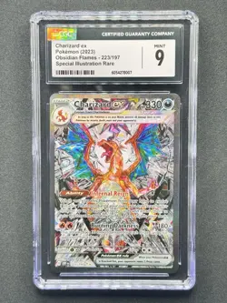 Obsidian Flames Charizard ex SIR 223/197 CGC 9 MINT Pokemon Card Holo - Image 1