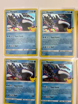 Pokemon Celebrations 25th Anniversary Kyogre 003 Holo 2021 Lot Of 6 TCG Card - Image 2