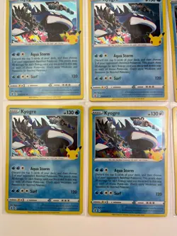 Pokemon Celebrations 25th Anniversary Kyogre 003 Holo 2021 Lot Of 6 TCG Card - Image 3