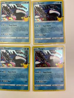 Pokemon Celebrations 25th Anniversary Kyogre 003 Holo 2021 Lot Of 6 TCG Card - Image 4