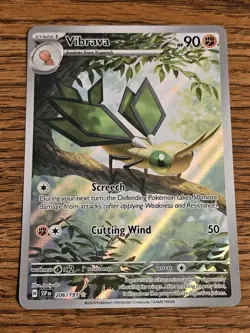 Vibrava - Illustration Rare - Surging Sparks - 206/191 Pokemon Card TCG - Image 1