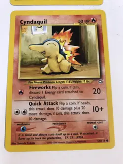 Pokemon Lot Of 4 Neo Genesis Cards NM, Clefairy, Chikorita, Totodile, Cyndaquil - Image 4