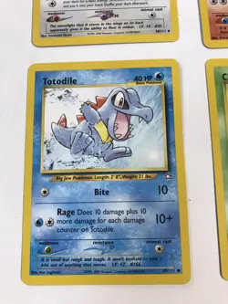 Pokemon Lot Of 4 Neo Genesis Cards NM, Clefairy, Chikorita, Totodile, Cyndaquil - Image 5