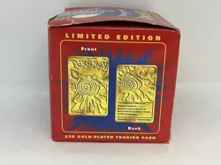 Pokemon POLIWHIRL 23K Gold Plated Trading Card 1999 Burger King Promo SEALED - Image 3