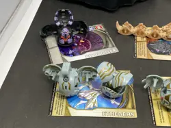 Bakugan Battle Brawlers Lot of 18+, 46 metal & 30 cards, Tin Collector’s Case - Image 2