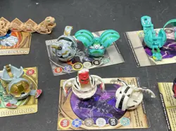 Bakugan Battle Brawlers Lot of 18+, 46 metal & 30 cards, Tin Collector’s Case - Image 4