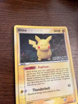 Ditto (Pikachu) 39/113 Pokemon Card Ex Delta Species 2005 Reverse Stamped Holo - Image 3