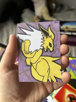 Pokemon Jolteon Slowpoke Hand Drawn Art Card Fan Art Card - Image 1