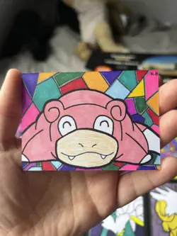 Pokemon Jolteon Slowpoke Hand Drawn Art Card Fan Art Card - Image 2