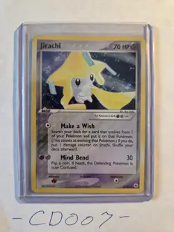 Pokemon TCG Jirachi Holo Rare Card 8/101 EX Hidden Legends 2004 - Image 2