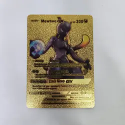 Pokemon Card Mewtwo GX Full Art 300HP Gold Foil Fan Art 058/198 - Image 1