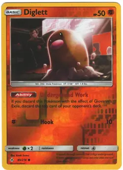 Diglett 85/214 Unbroken Bonds Reverse Holo Common Pokemon Card Pokemon TCG - Image 1