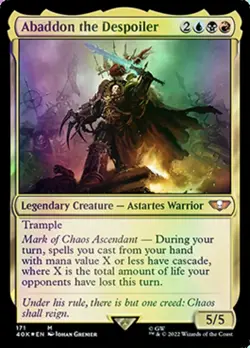 [1x] Abaddon the Despoiler (171) - Foil Damaged, English Warhammer 40,000 Comman - Image 1