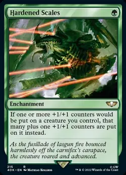[1x] Hardened Scales (215) Near Mint, English Warhammer 40,000 Commander MTG Mag - Image 1