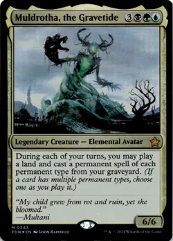 MTG Muldrotha, the Gravetide Foil NM Foundations Magic 243 - Image 1