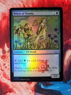 Priest of Titania Foil Modern Horizons 3 Magic Gathering MTG MH3 - Image 1