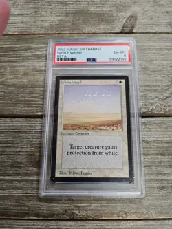 PSA 6 1993 Magic The Gathering White Ward Beta - Image 1