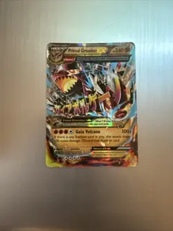2015 POKEMON XY PRIMAL CLASH 86/160 PRIMAL GROUDON EX ULTRA RARE - Image 1