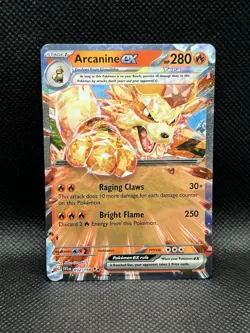 Arcanine ex 032/198 DOUBLE RARE HOLO Scarlet & Violet Base Set Sv01 Pokemon Foil - Image 1