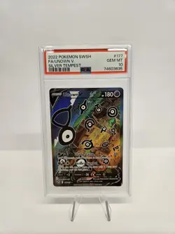 Unown V 177/195 Alt Art - Pokemon Silver Tempest - PSA 10 Graded - Image 1