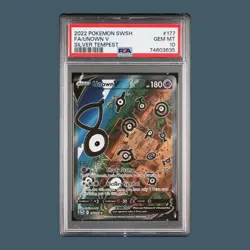Unown V 177/195 Alt Art - Pokemon Silver Tempest - PSA 10 Graded - Image 3