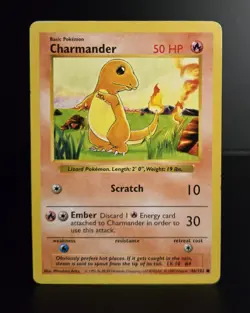 Pokemon TCG - CHARMANDER - SHADOWLESS - 46/102 - BASE SET (1999) - WOTC - MP/LP - Image 1