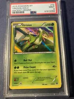 PSA 9 virizion holo ancient origins XY 2015 Pokemon - Image 1