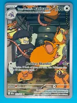 Pokemon - Team Rocket's Raticate 202/182 [Destined Rivals Set] *Near Mint - NM* - Image 1