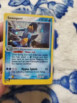 MICRO CREASED Swampert 13/109 SWIRL EX Ruby & Sapphire E-Reader Holo Pokemon - Image 1