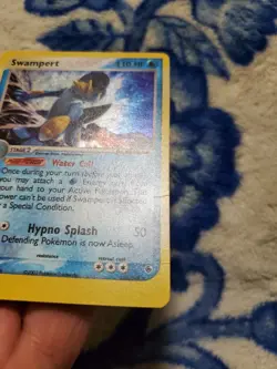 MICRO CREASED Swampert 13/109 SWIRL EX Ruby & Sapphire E-Reader Holo Pokemon - Image 3