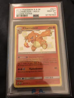 2019 Pokemon Sun & Moon Charmeleon Holo #SV7 Hidden Fates PSA 10 - Image 1
