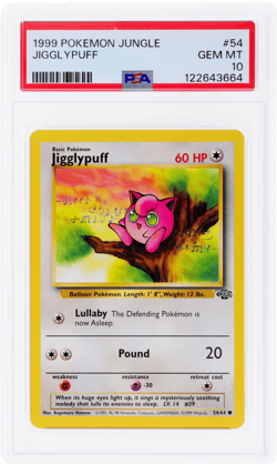 1999 Pokemon Jungle Jigglypuff #54 PSA 10 - Image 1