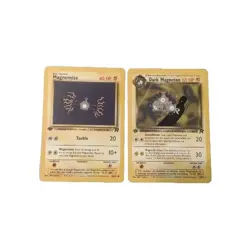 NM+ Pokemon TCG 1st Edition Magnemite & Dark Magneton Team Rocket Non-Holo - Image 1